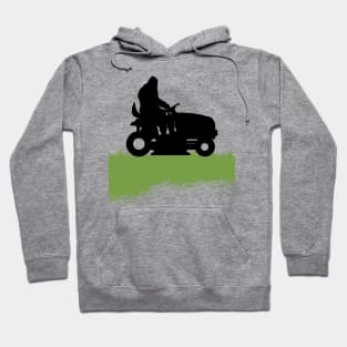 Bigfoot Riding Lawnmower Sasquatch Mowing The Lawn Hoodie